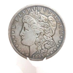 1893 Philadelphia Very Fine+ Circulated Morgan Silver Dollar 90% US Coins